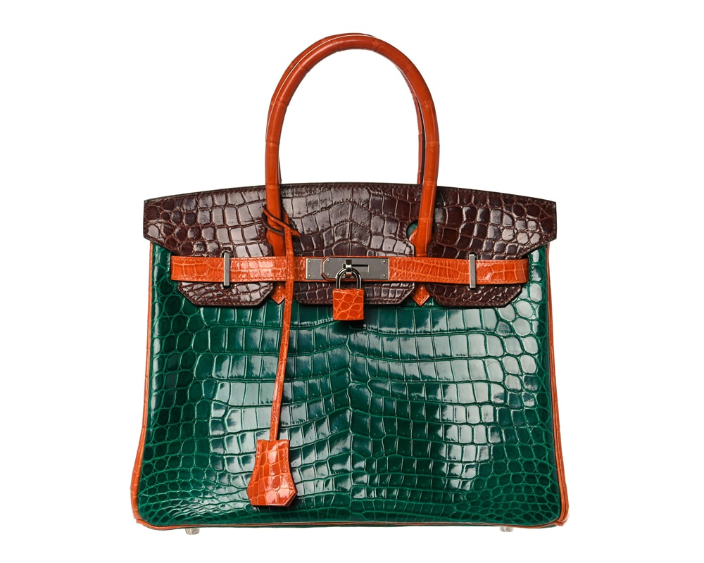 Hermes Birkin Croc Colorblocked