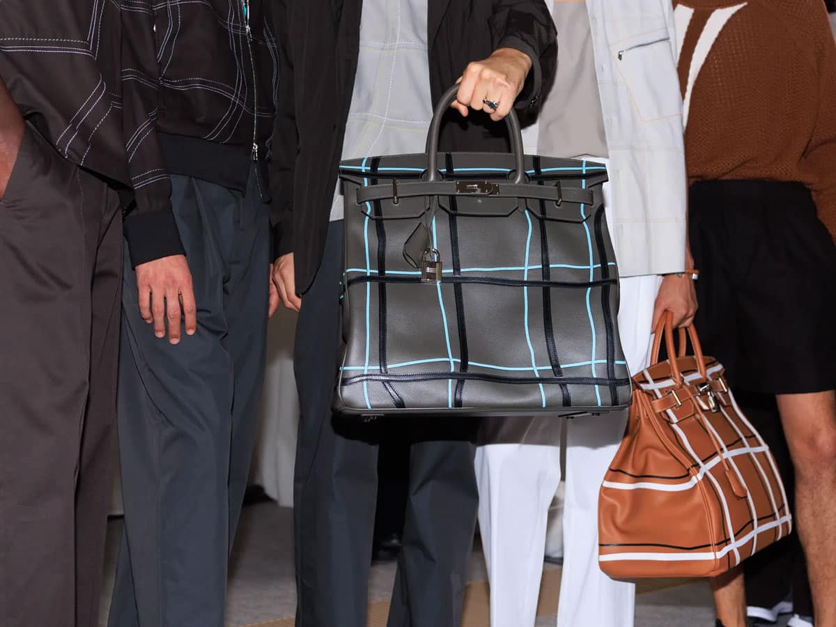 Backstage at Hermès Men's Spring 2020  Hermes men, Mens waist bag,  Burberry men