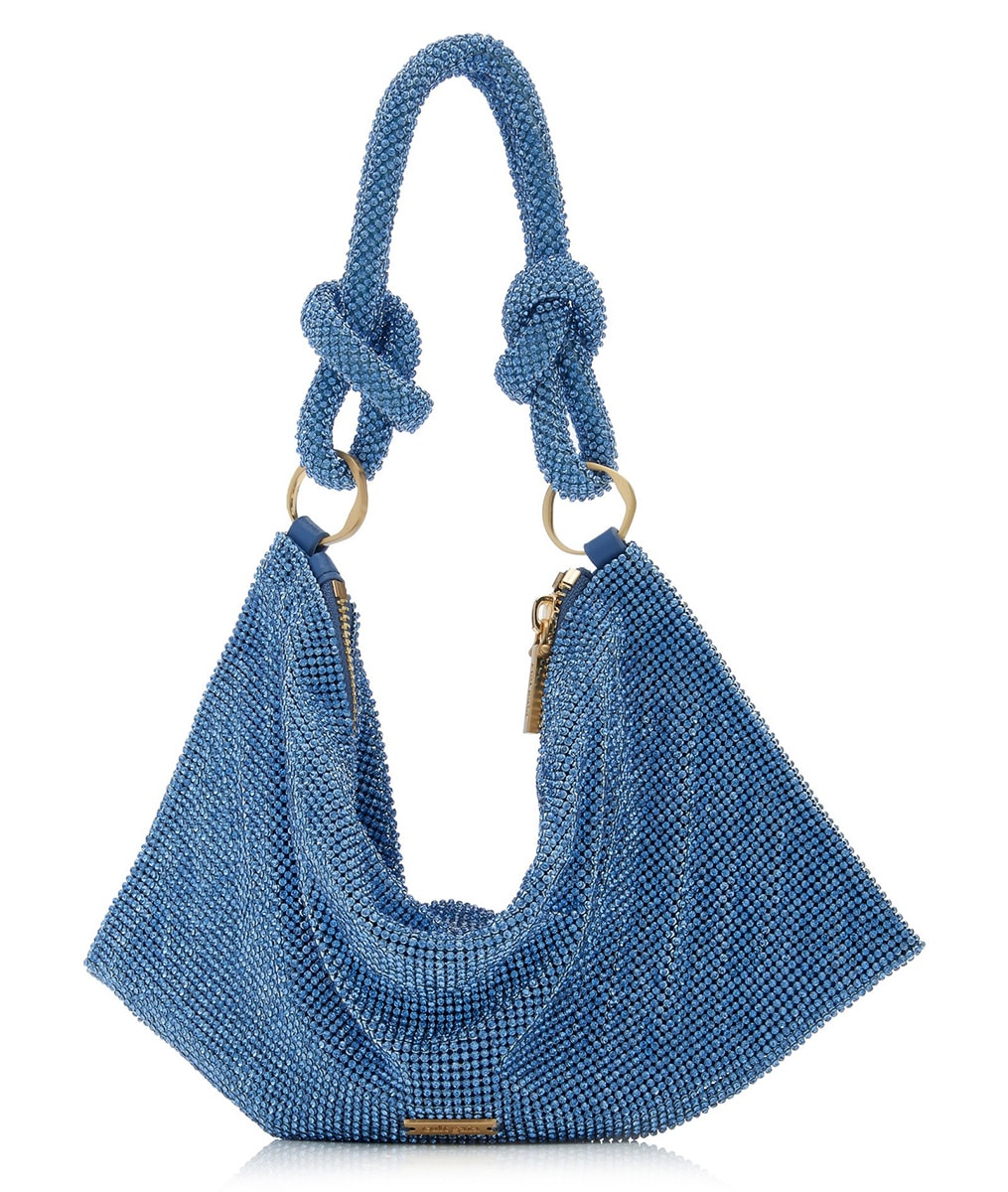 Cult Gaia Hera Nano Crystal Shoulder Bag Blue