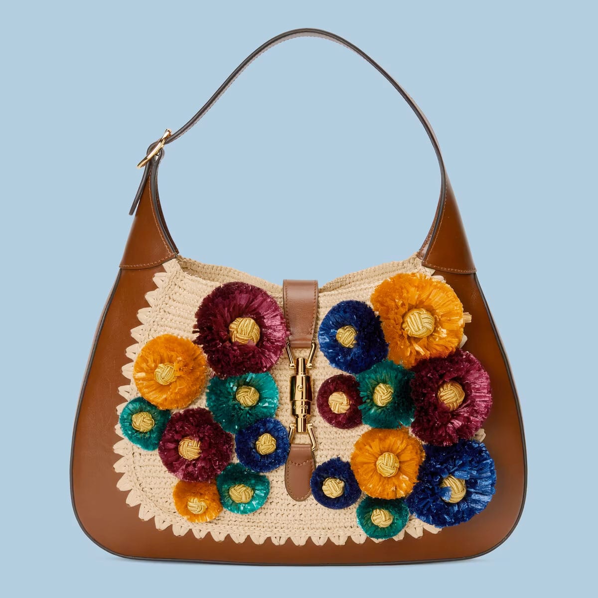 flower-applique detail crossbody bag Giallo