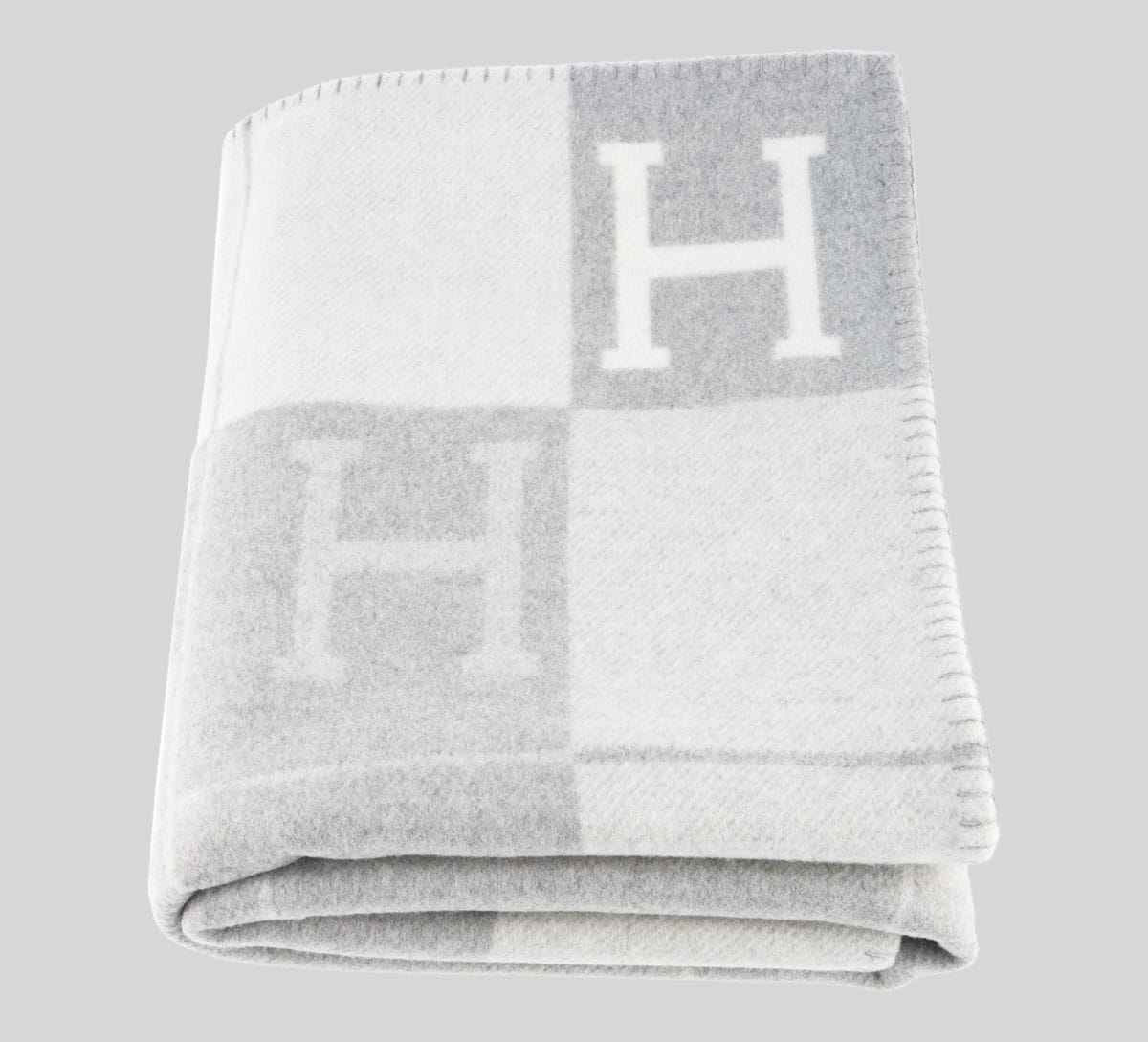 Hermes Gris Ecru Avalon III Blanket