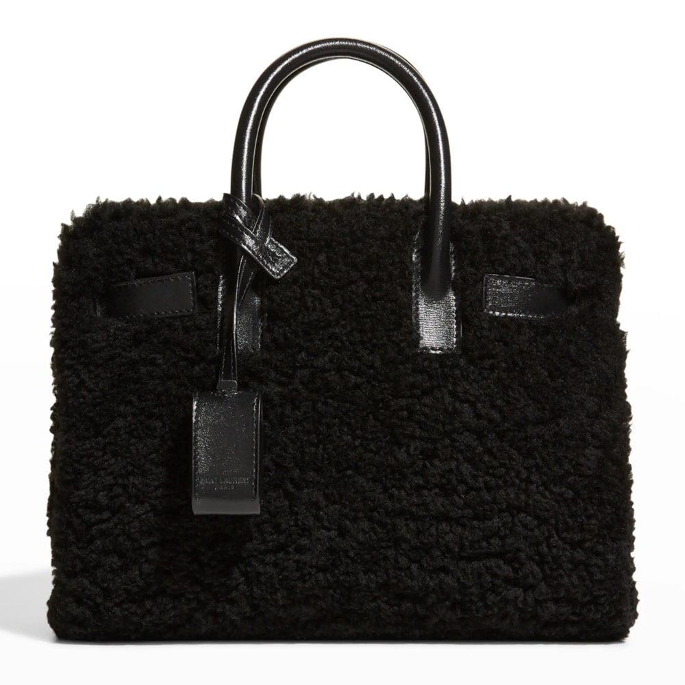 Saint Laurent Shearling Sac de Jour