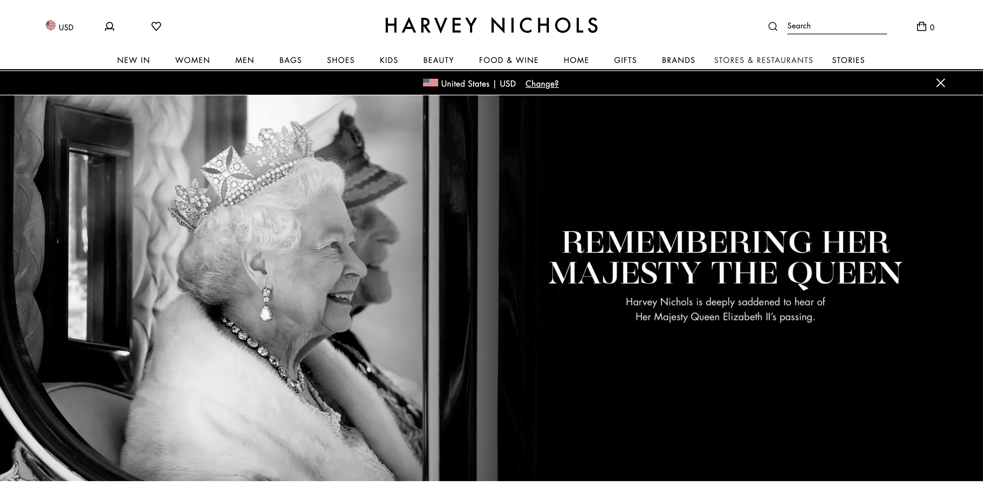 Harvey Nichols Queen Elizabeth