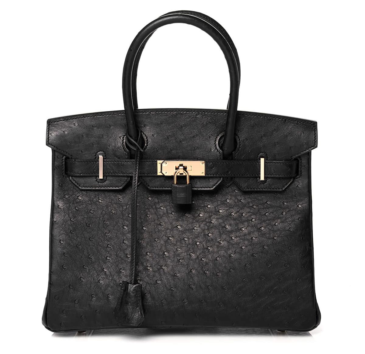 Hermes Ostrich Birkin 30 Black