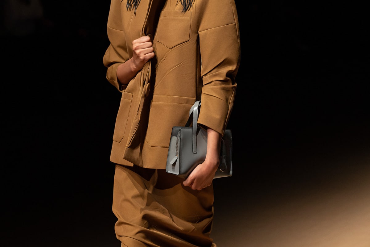 Prada FW23 Introduces a New Trapezoidal Bag Shape - PurseBlog