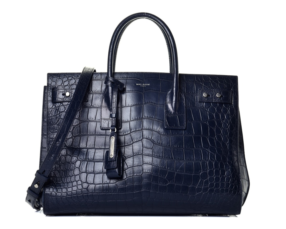 Saint Laurent sac de jour small, croc embossed in electric blue.. So  stunning!