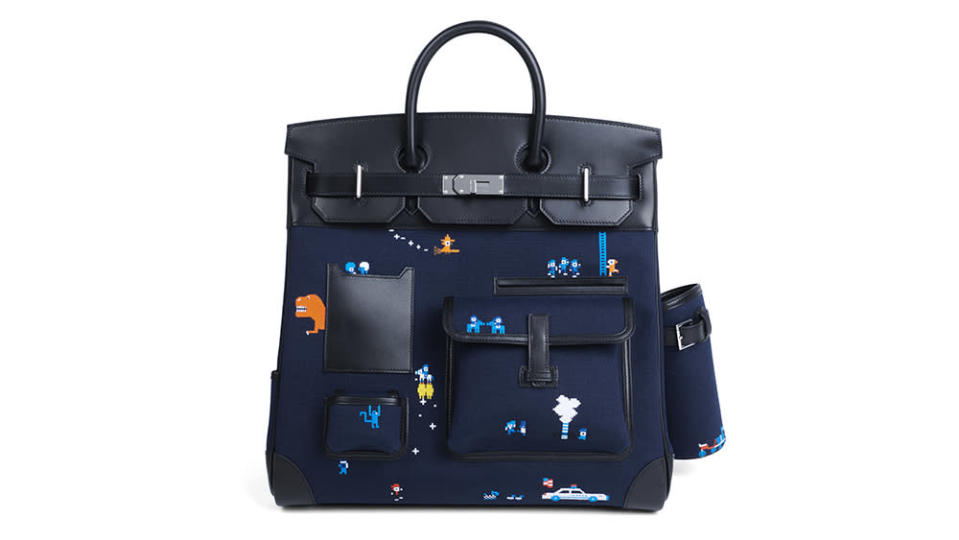 The "Hermes Party"-embroidered 50cm HAC. Photo via Hermès.