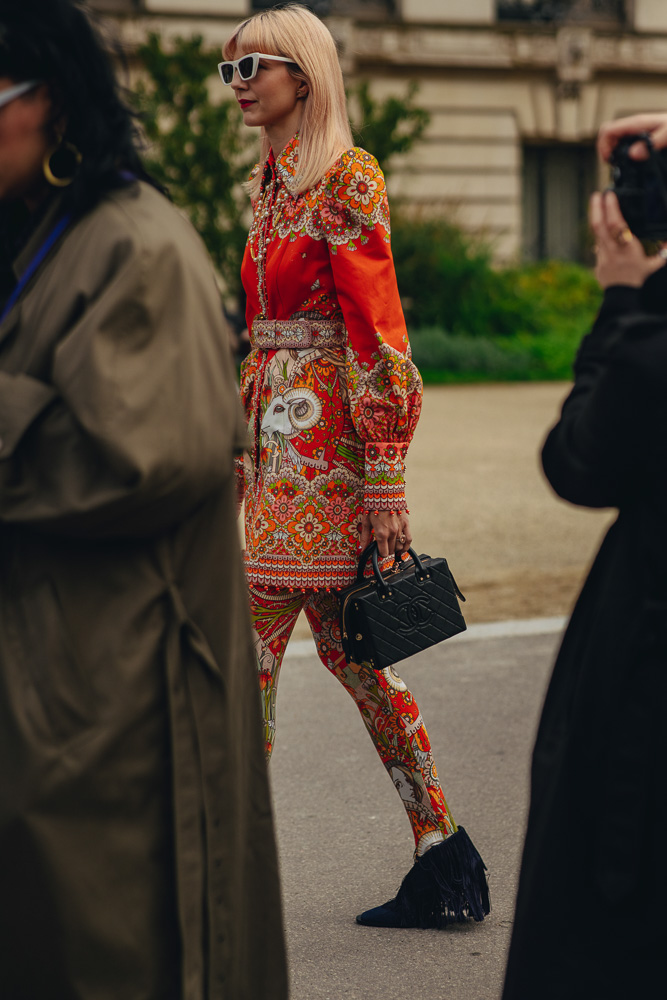 Hermès Handbag Street Style During PFW 2023 - PurseBop