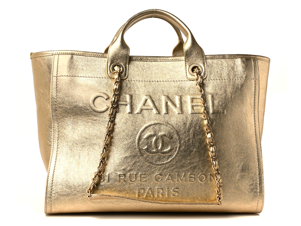 Chanel Deauville Gold Tote