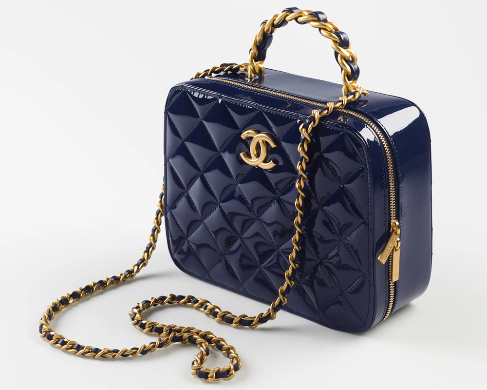 Chanel Patent Top Handle Bag