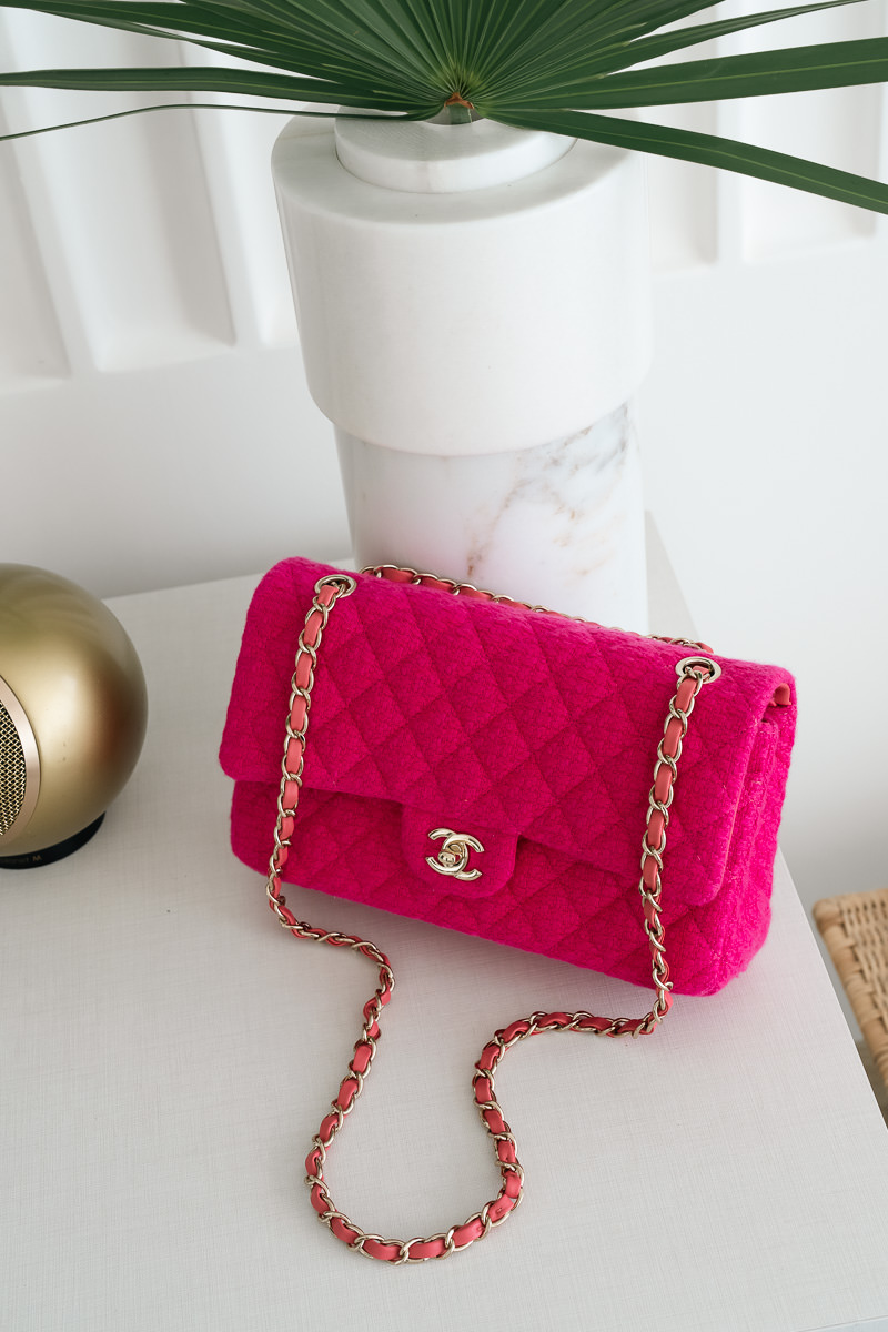 CHANEL, Bags, Chanel Mini Flap Bag Pink Tweed