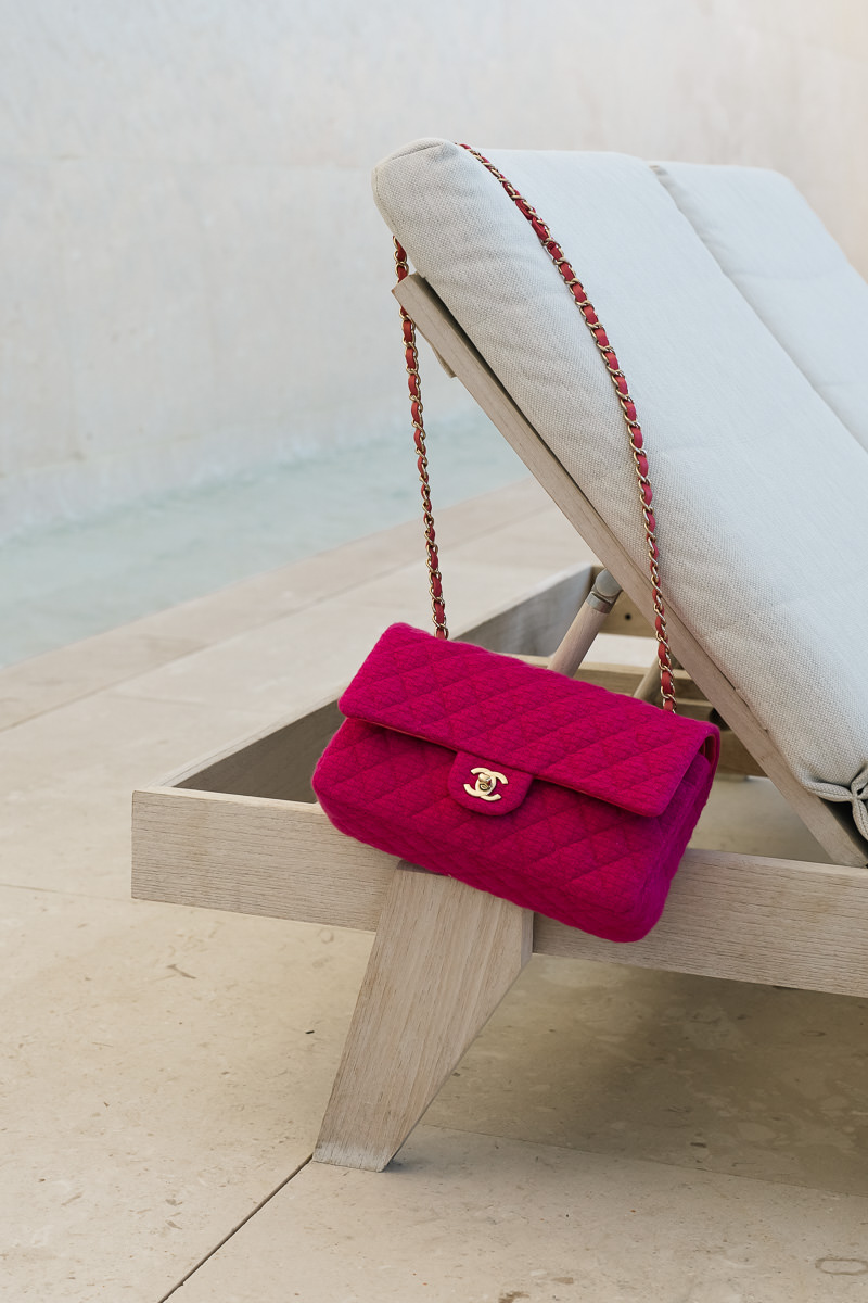 hot pink pink chanel bag