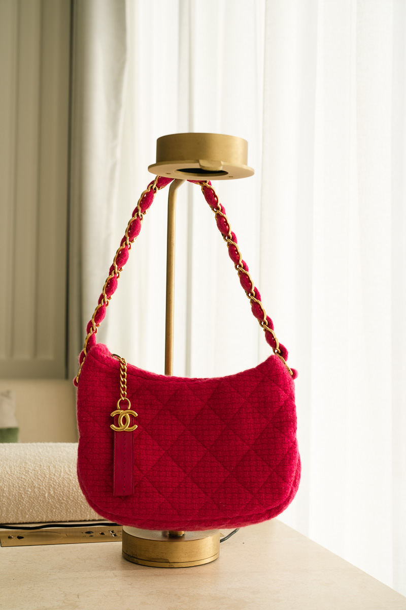 Chanel Pink Tweed Bags 6 of 7