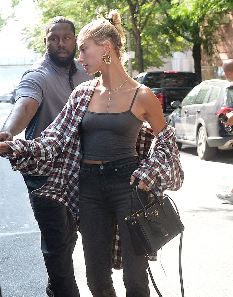 Hailey bieber mini online prada bag