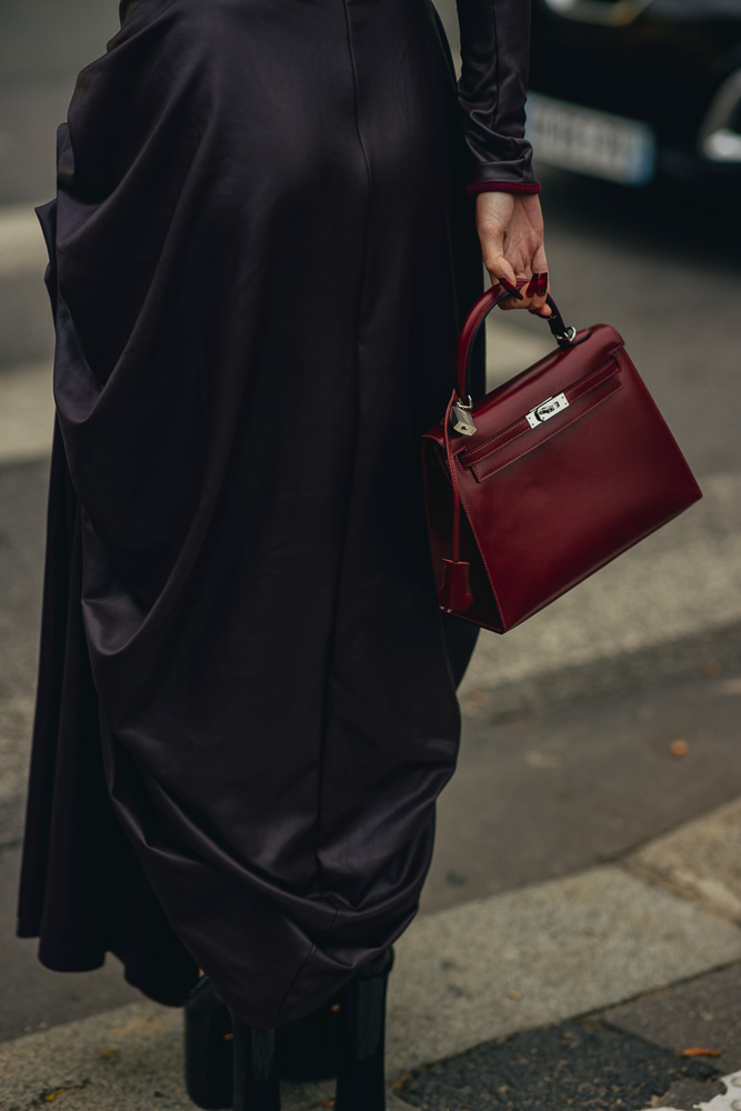 Hermès Handbag Street Style During PFW 2023 - PurseBop