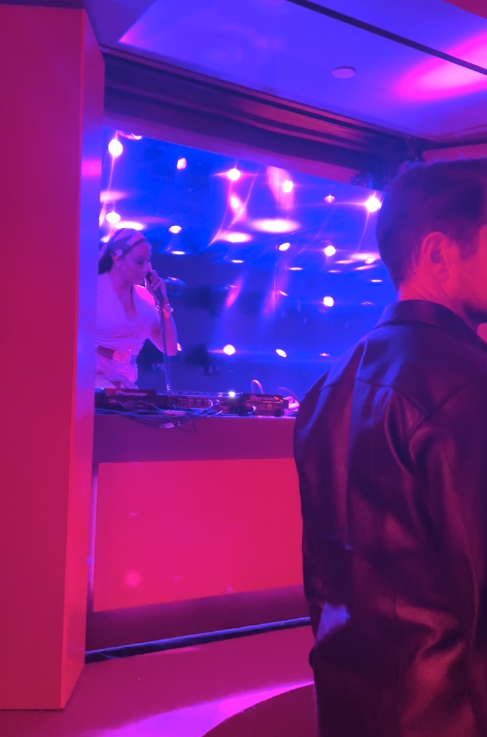 The bottom-floor VIP room became a DJ booth for the night. Photo via @The_Notorious_Pink.