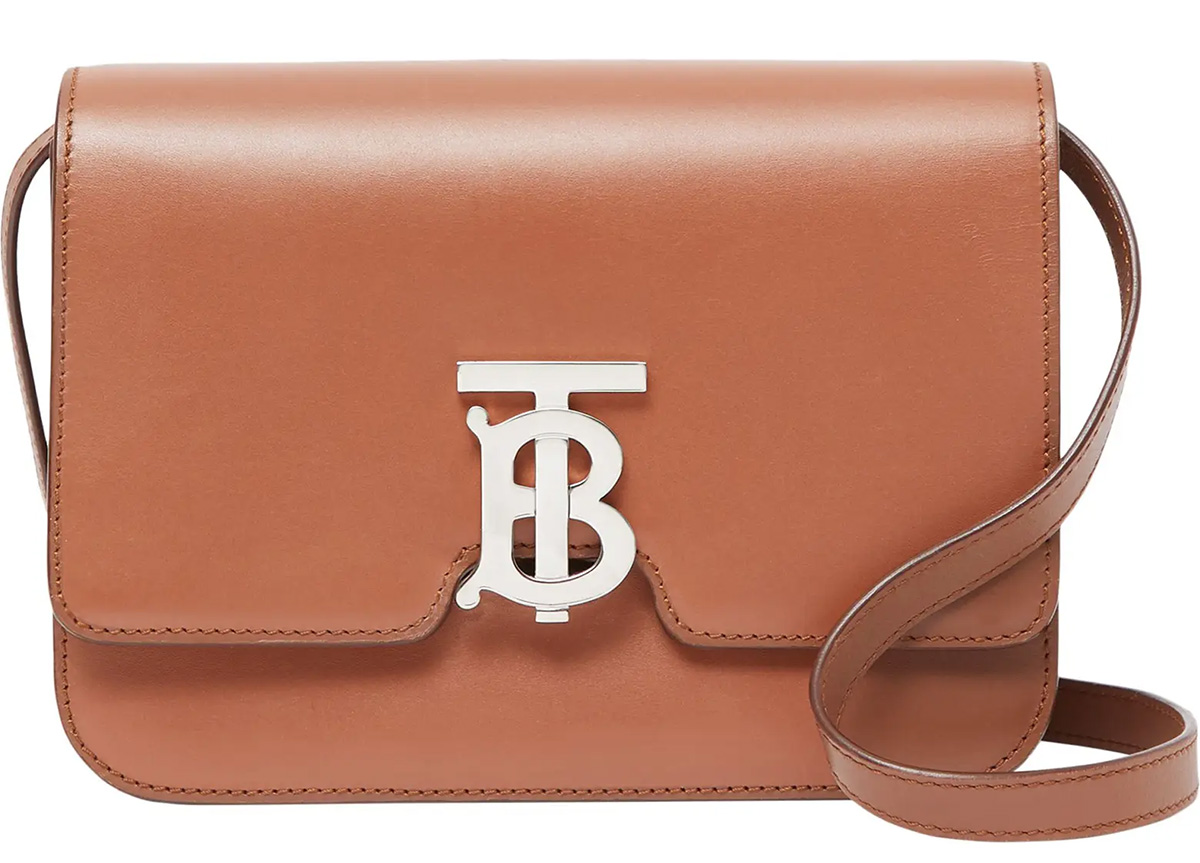 Burberry Small TB Monogram Leather Shoulder Bag