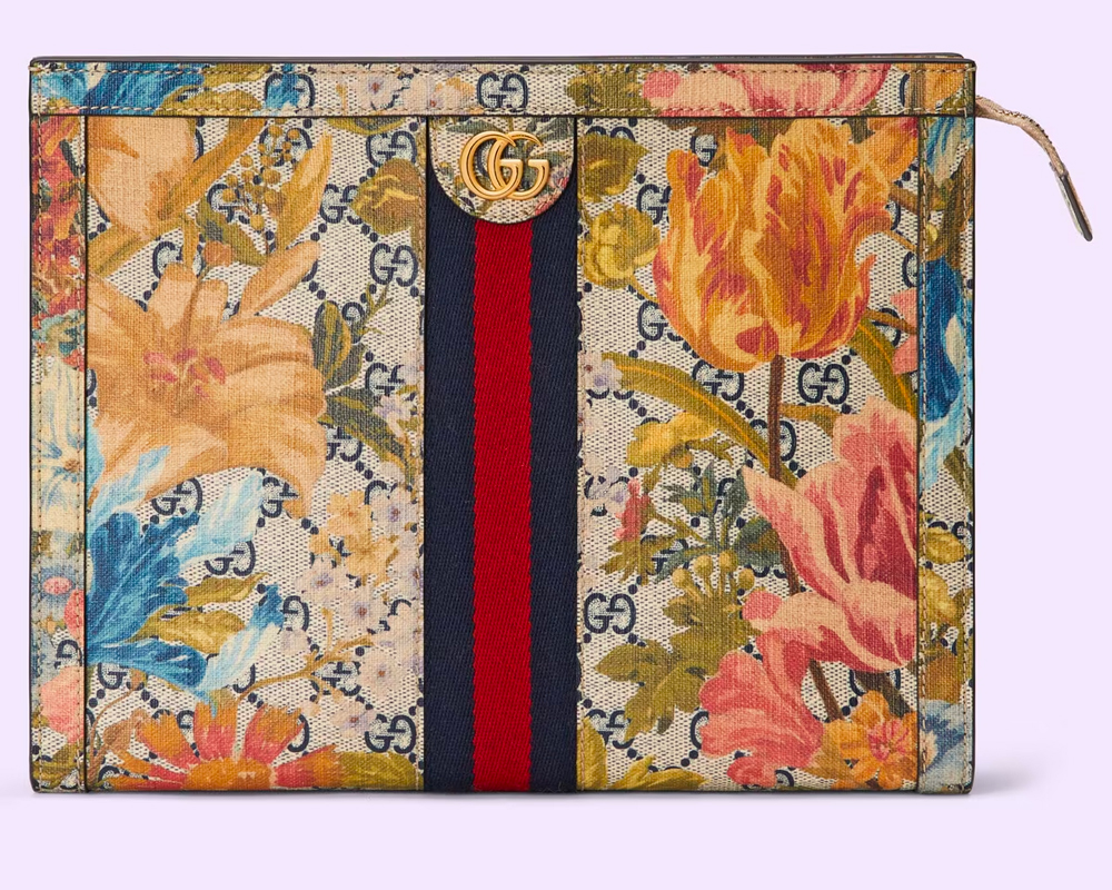 Gucci floral pouch deals
