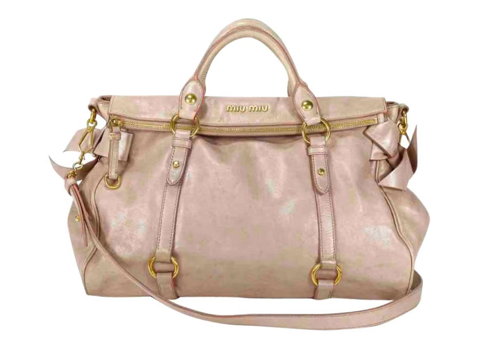 Miu Miu Vitello Lux Baby-Bow Bag