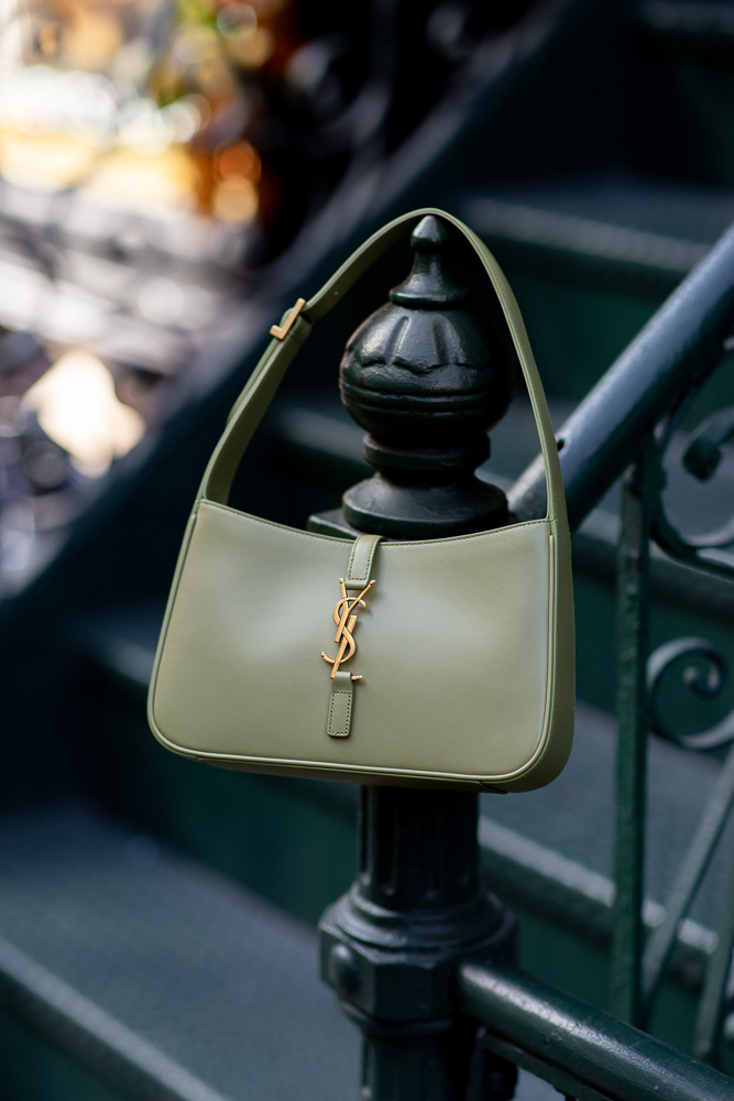 Saint Laurent Ysl 90s Hobo Shoulder Bag in Green