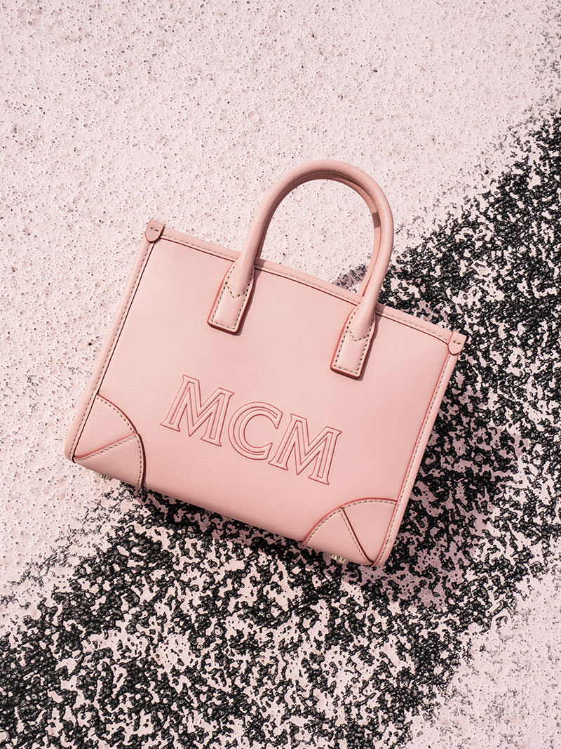 Small MCM Munchen Soft Pink