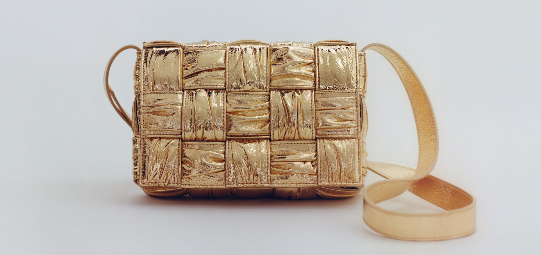 Bottega Veneta Gold Fourlard Cassette