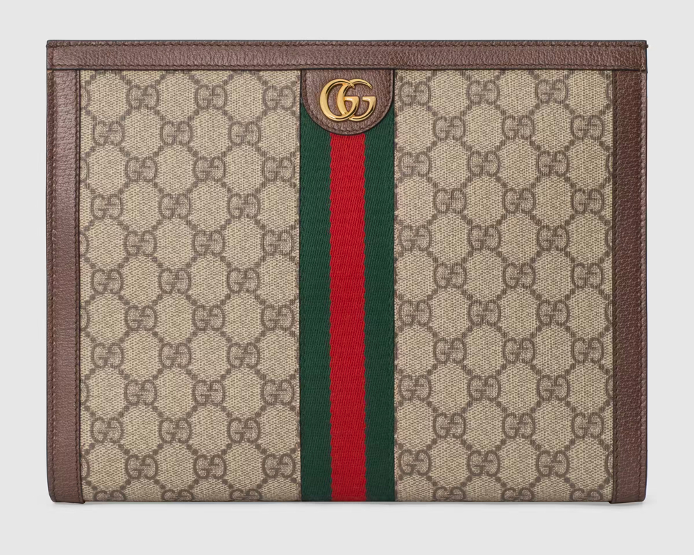 gucci mit Mors shoulder bag in black grained leather