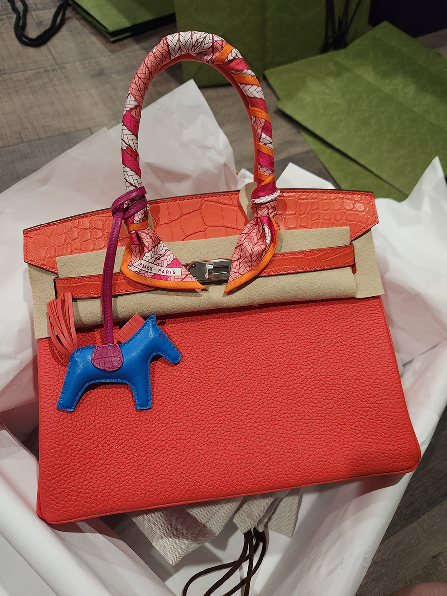 Hermes Orange Poppy 30cm Birkin Gold GHW Satchel Tote Bag Gorgeous