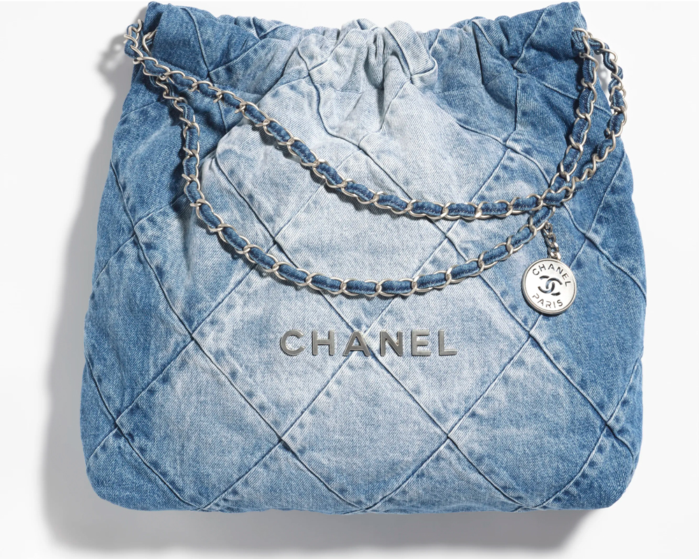 chanel deauville denim tote bag