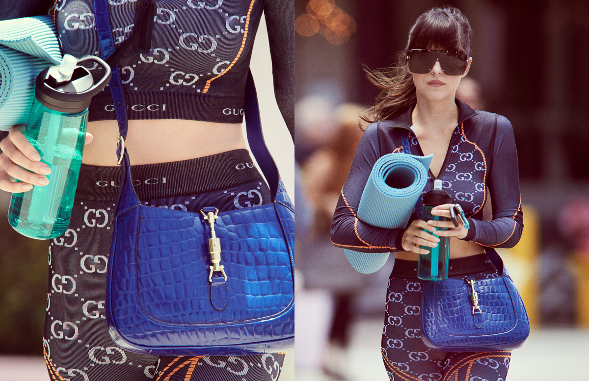Dakota Johnson With Louis Vuitton's Messenger Bag and Gucci's