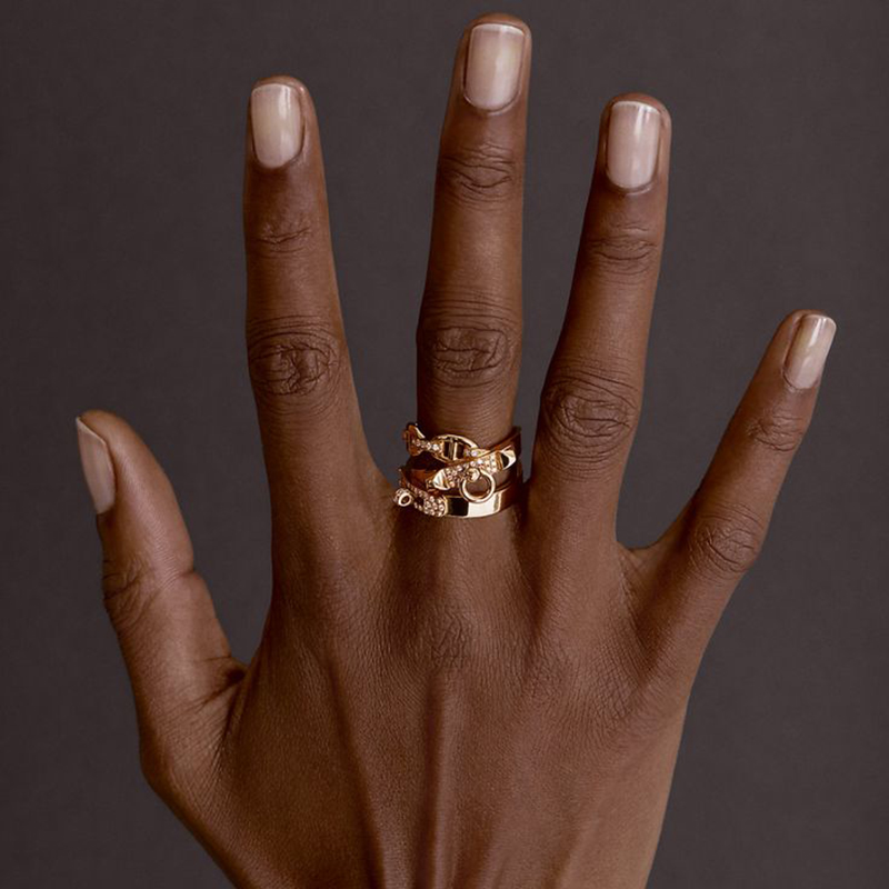 Alchimie Ring in Rose Gold with Diamonds. Photo via Hermes.com