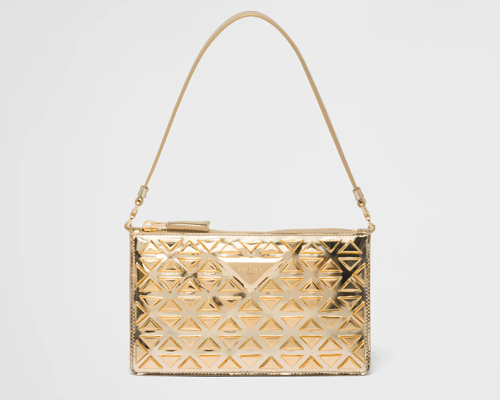 Prada Metallic Shoulder Bag