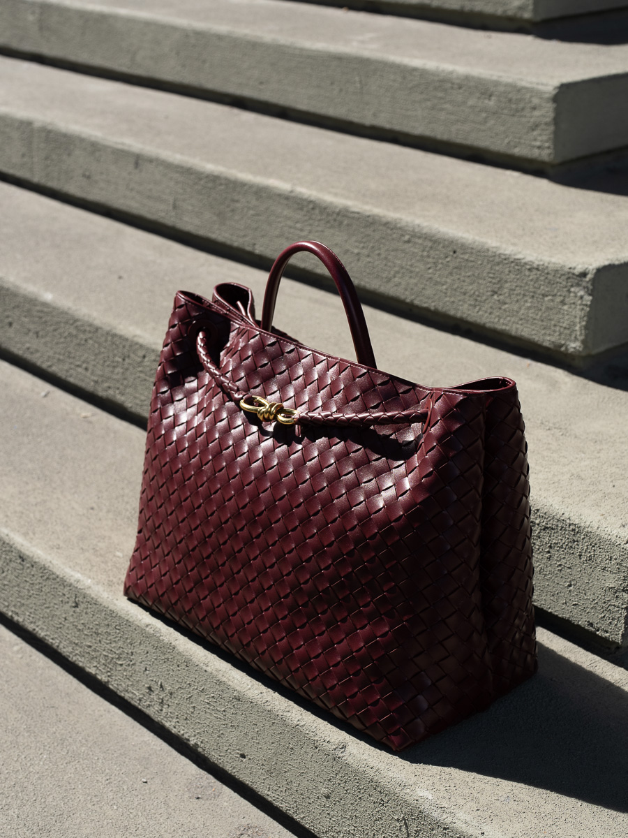 BOTTEGA VENETA Andiamo small intrecciato leather tote