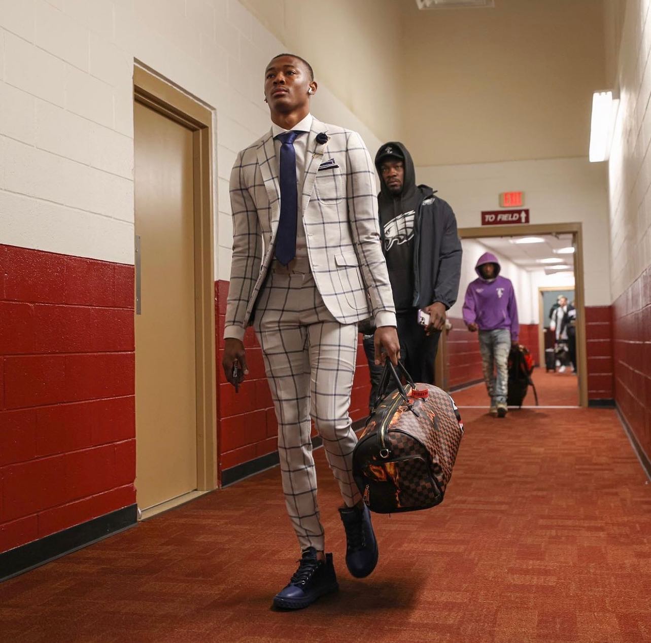 Devonta Smith Louis Vuitton Damier Azure Bag