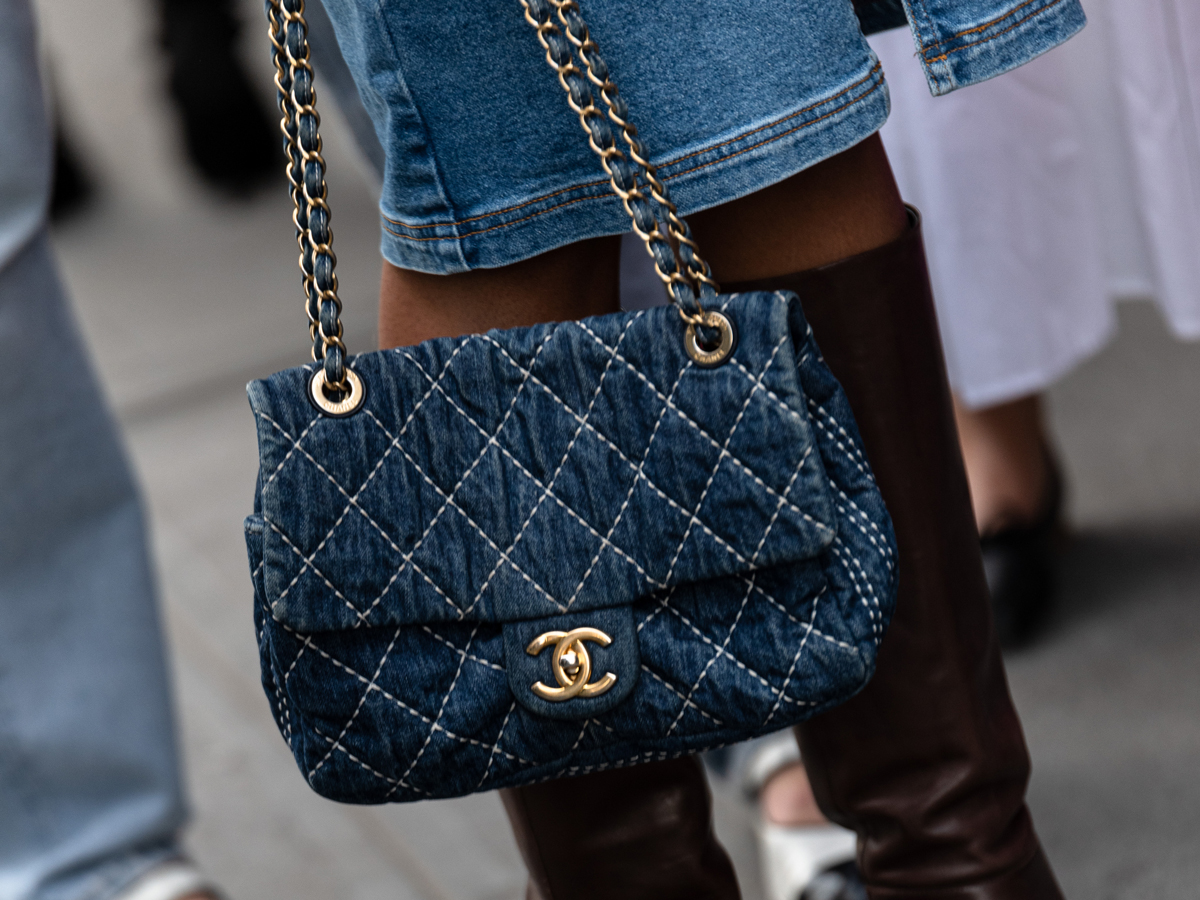 blue denim bag