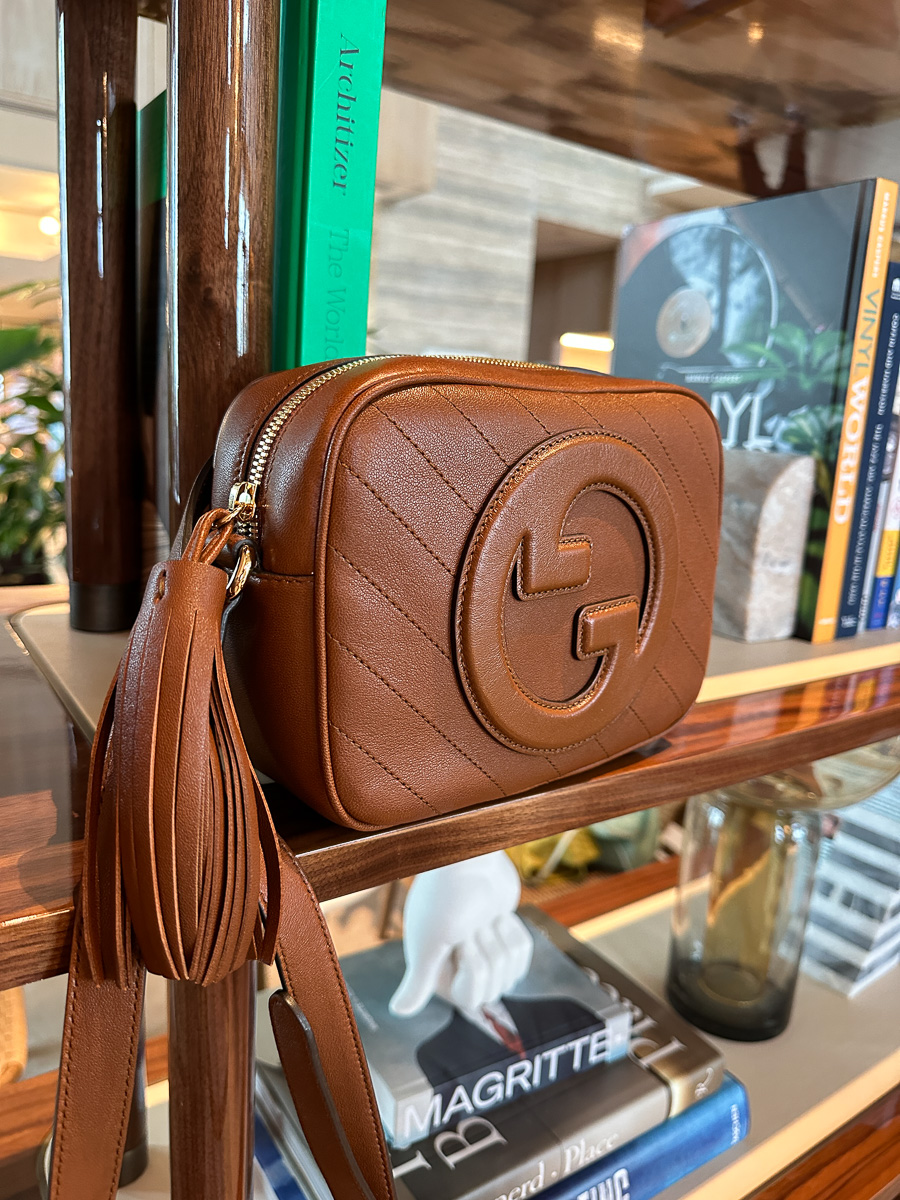 Gucci Blondie small tote bag in brown leather