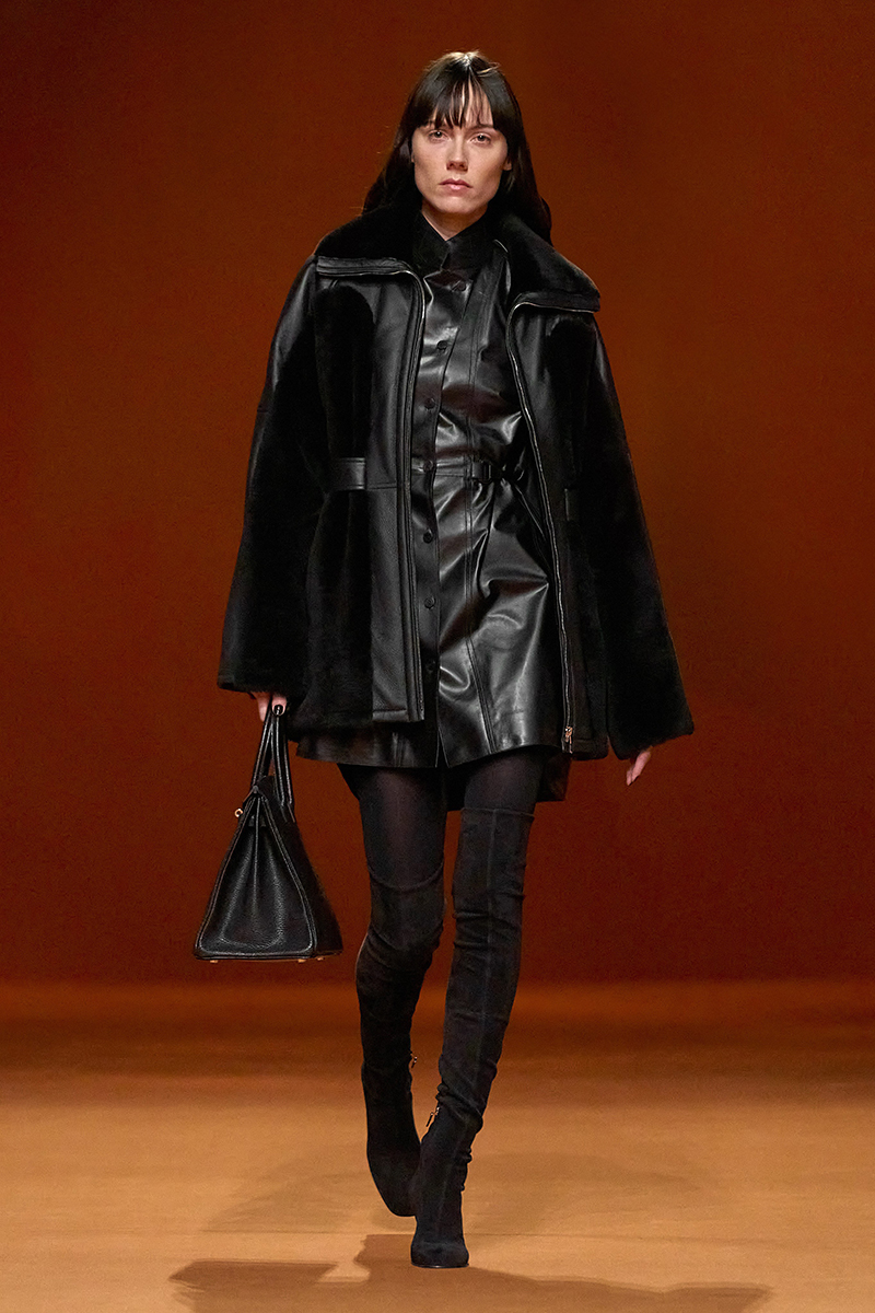 Hermes AW23 Look 45c. Photo via Vogue.com