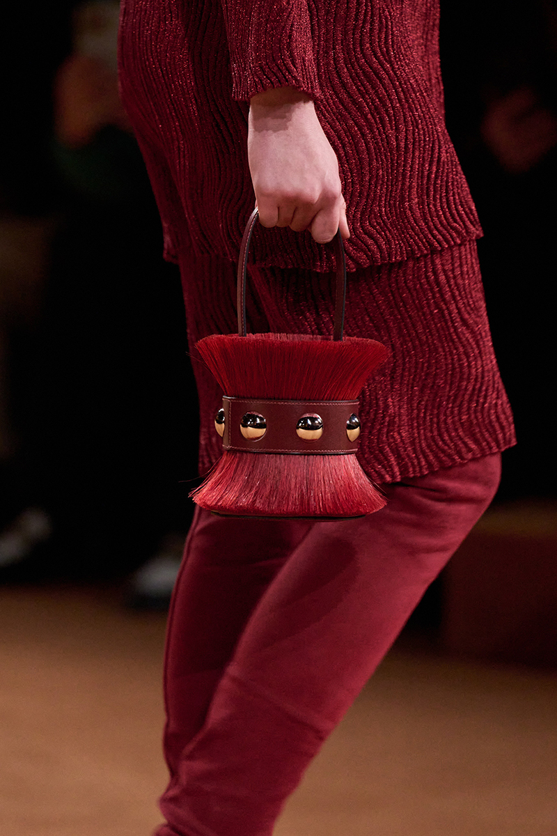 A Sac Medor Mini in Horsehair with Stud Hardware (Look 1). Photo via Vogue.com