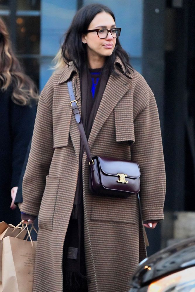 Celine triomphe online bag street style