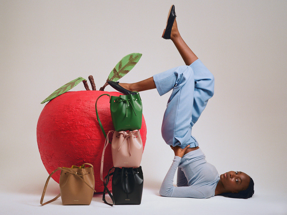 Mansur Gavriel Apple Leather Bucket Bag 6