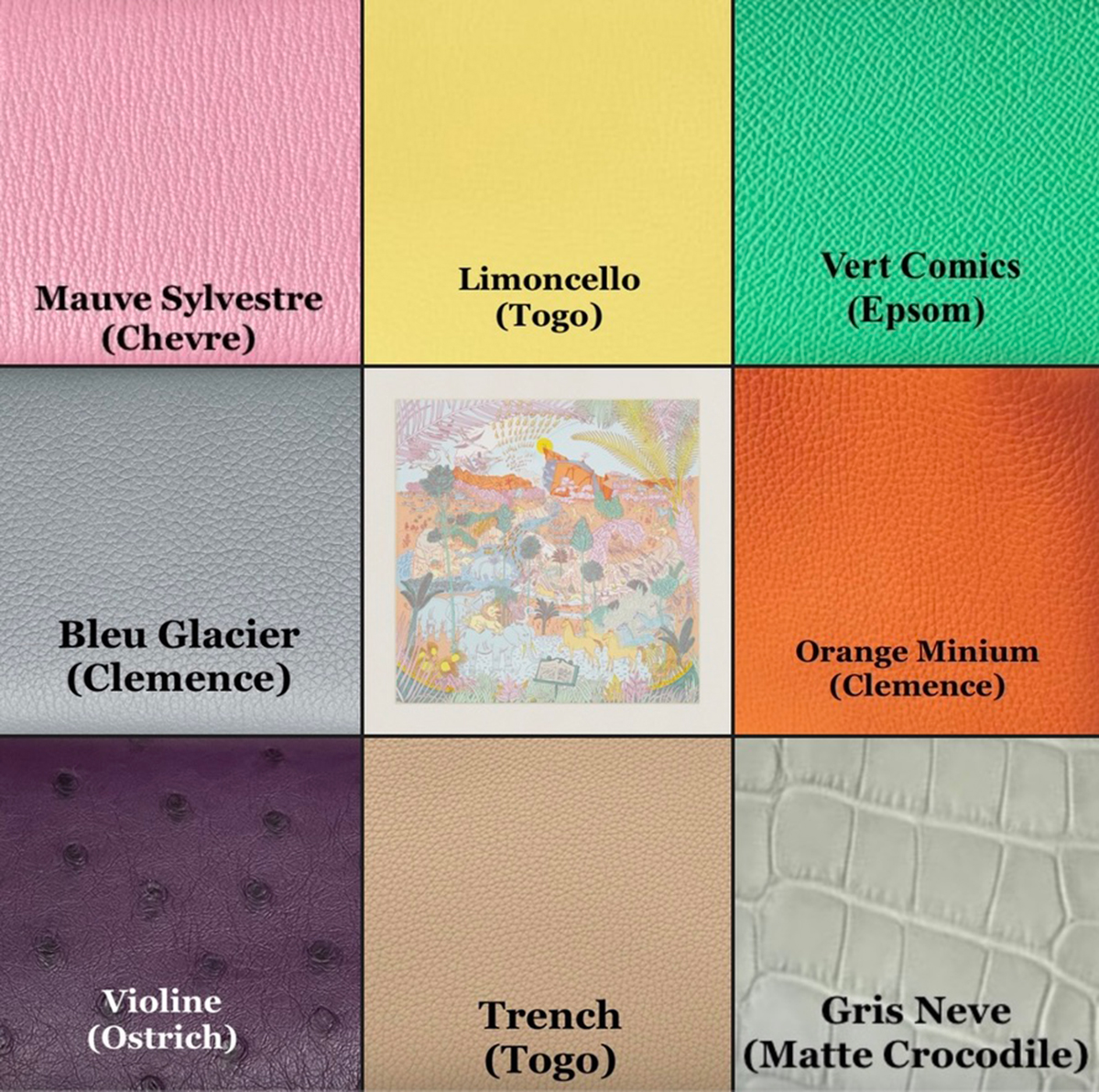 hermes yellow color chart