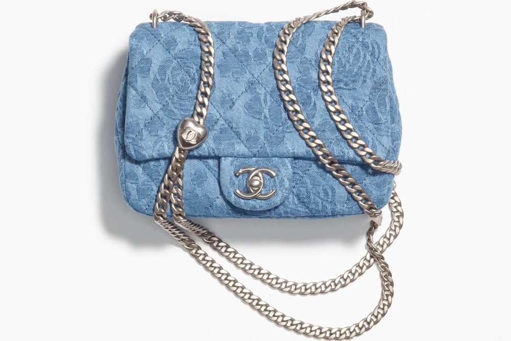 CHANEL Denim Sequin Chanel 22 Blue 1299938