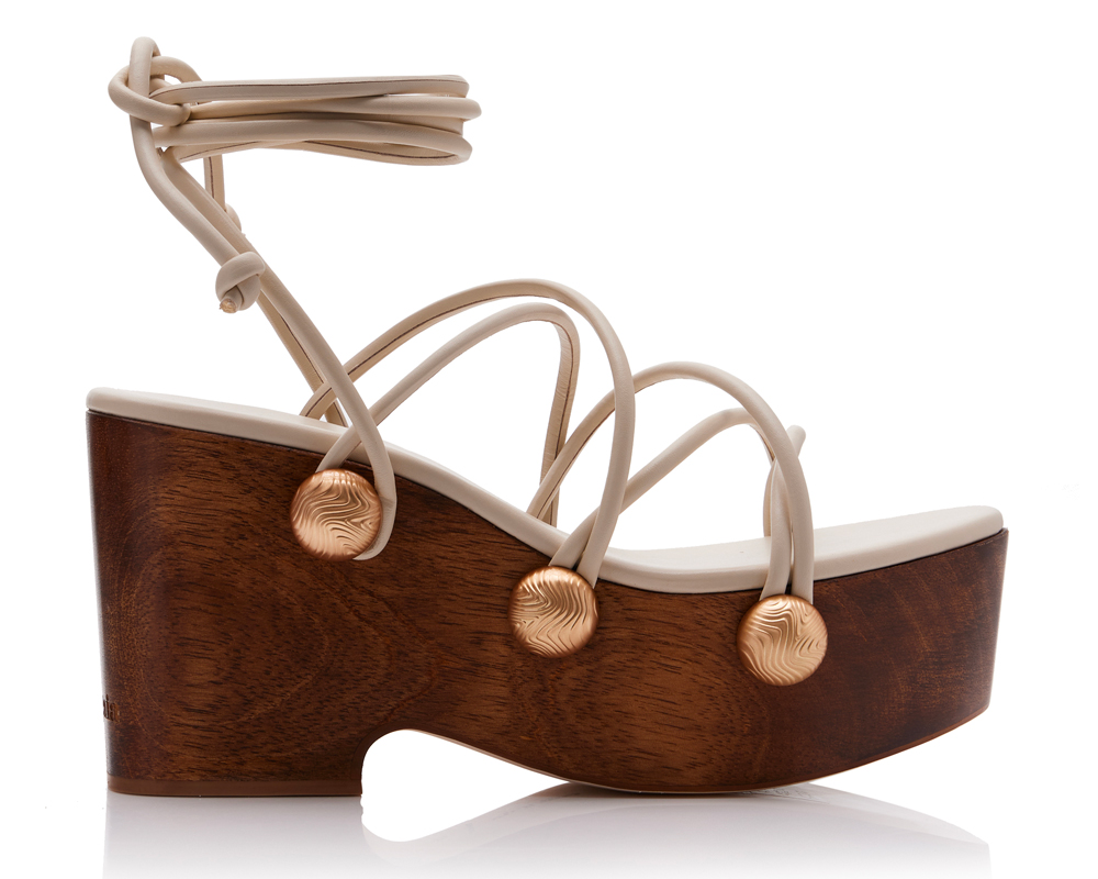 Cult Gaia Terrfa Wood Platform Sandals