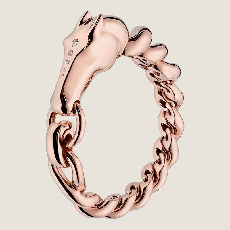 Galop Hermes bracelet, medium model, Carat total weight: .13 ct, $36,800. Photo via Hermès.com.