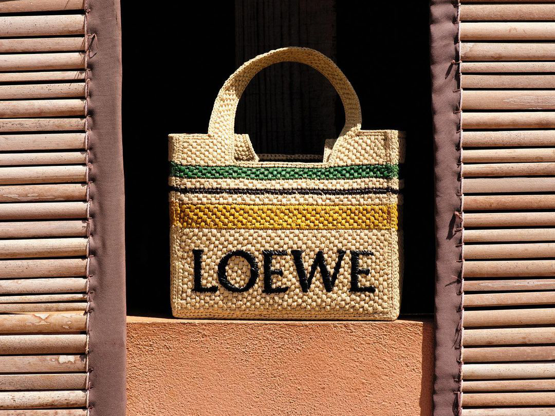 Loewe, Bags, Preloved Loewe Raffia Bucket Bag