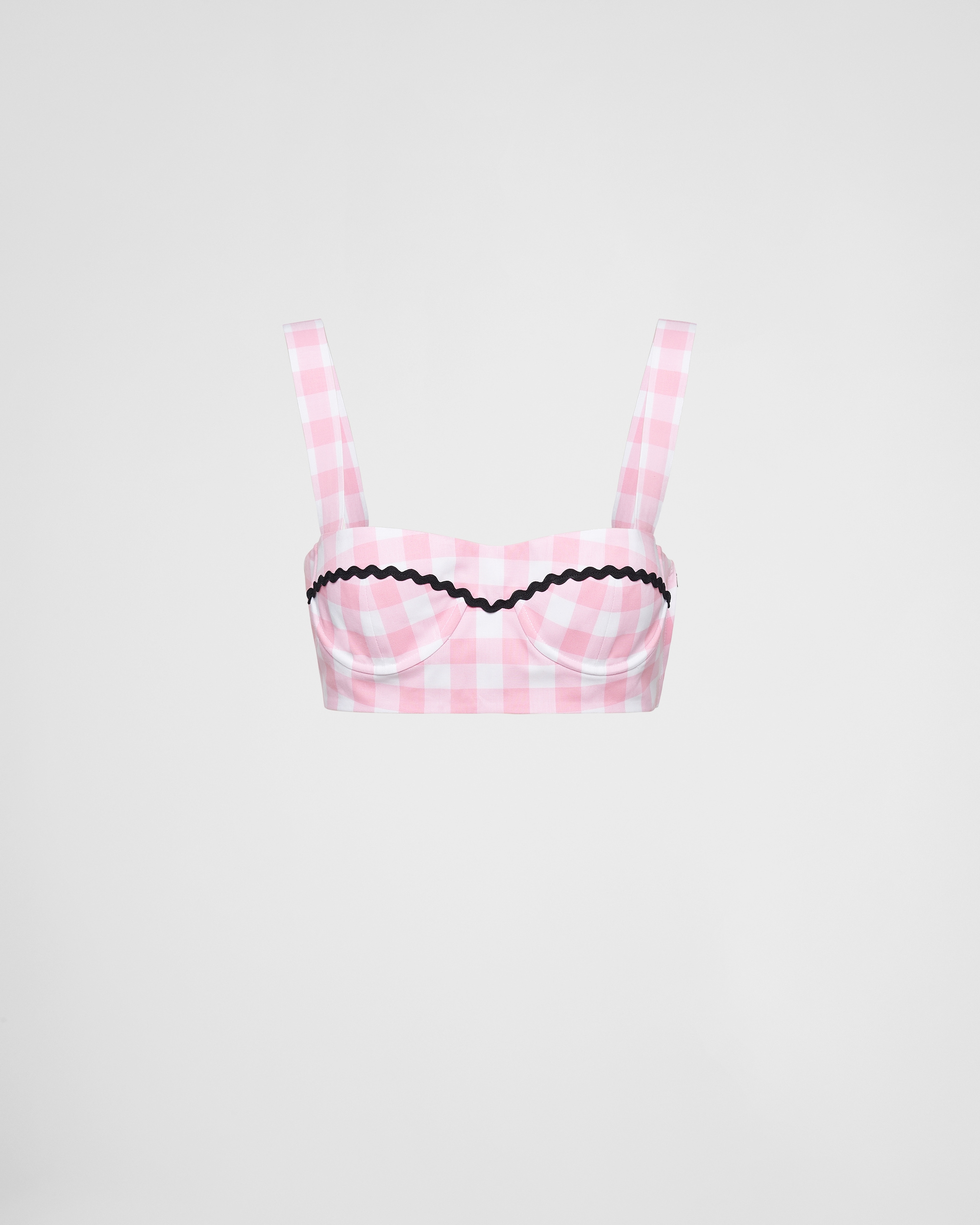 Prada Gingham Check Bralette Top Prada Gingham Check Bralette Top