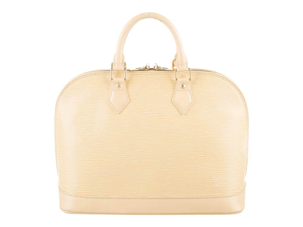 Louis Vuitton Alma small model handbag in vanilla yellow epi leather