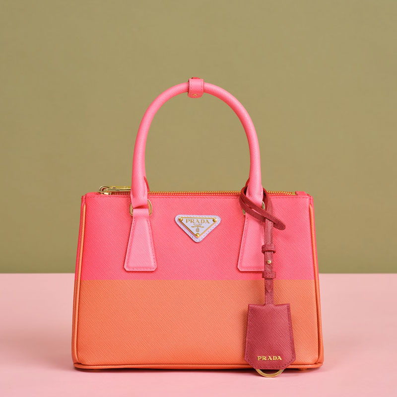 Maize Yellow/petal Pink Small Prada Galleria Saffiano Special Edition Bag
