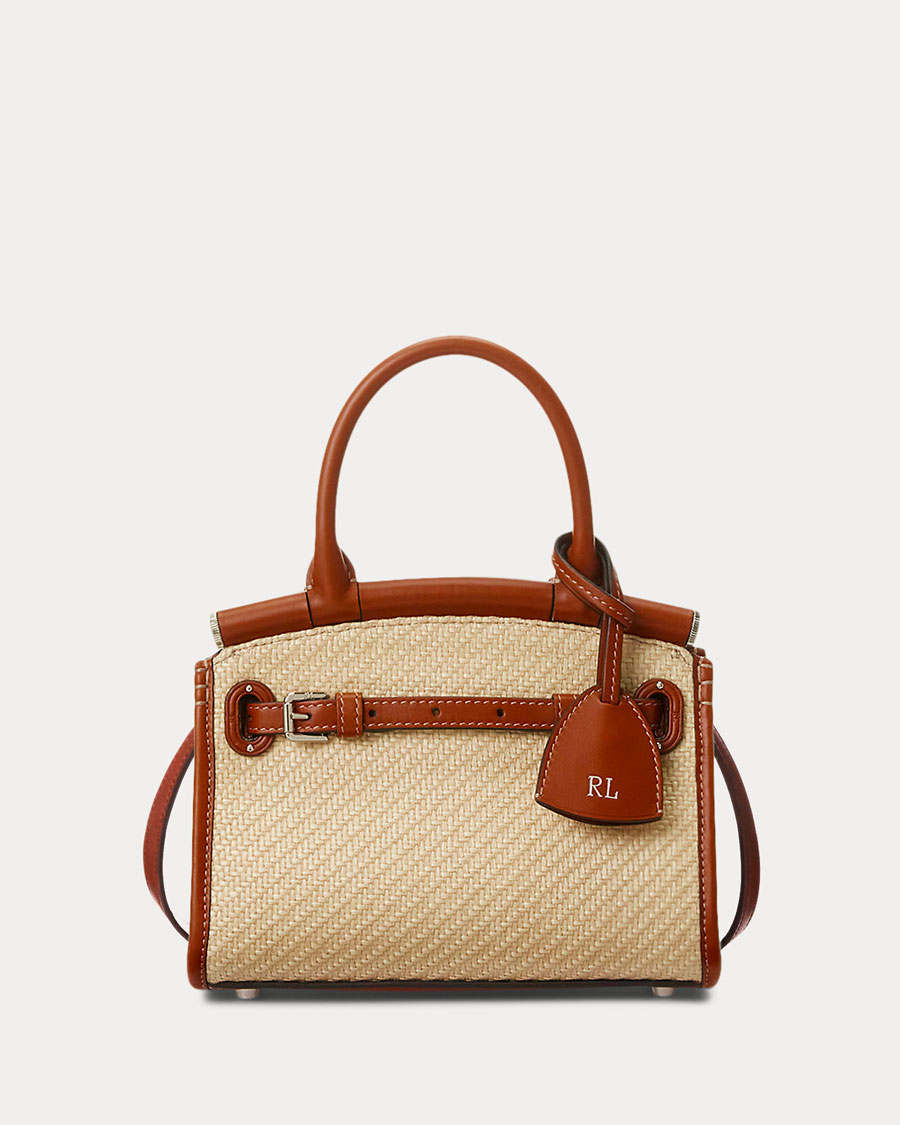 Ralph Lauren Raffia  Calfskin Mini RL50 Handbag