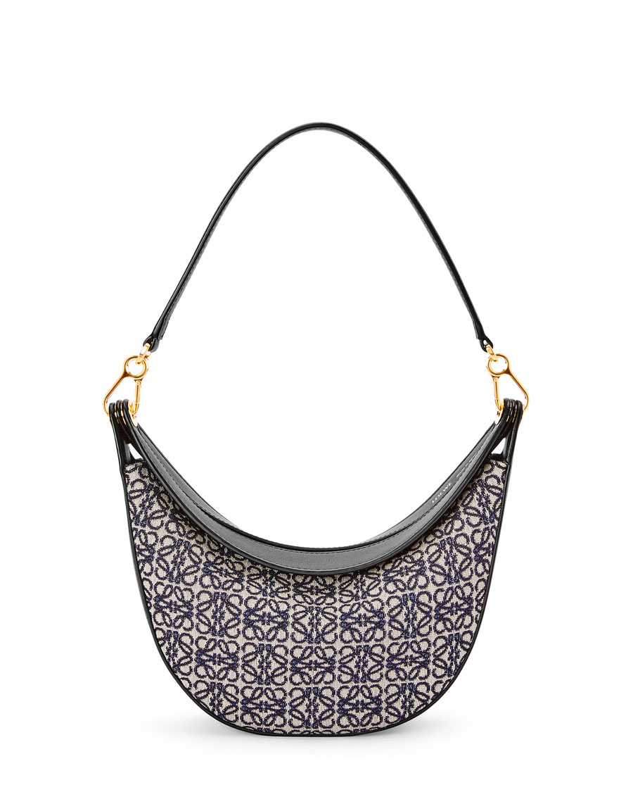 Small LOEWE Luna bag in Anagram jacquard and classic calfskin